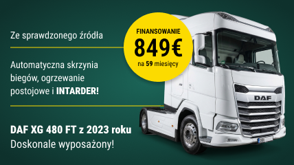 DAF XG 480 FT z 2023 roku - niska rata, tylko 849 euro