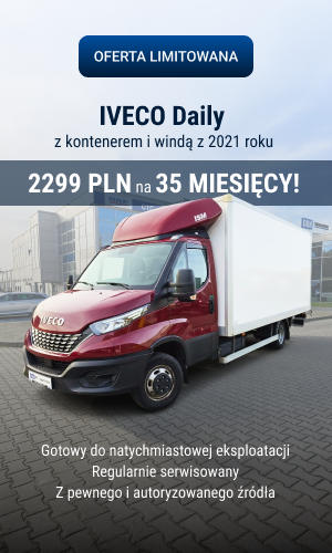 IVECO DAILY 50C z kontenerem PONY i windą